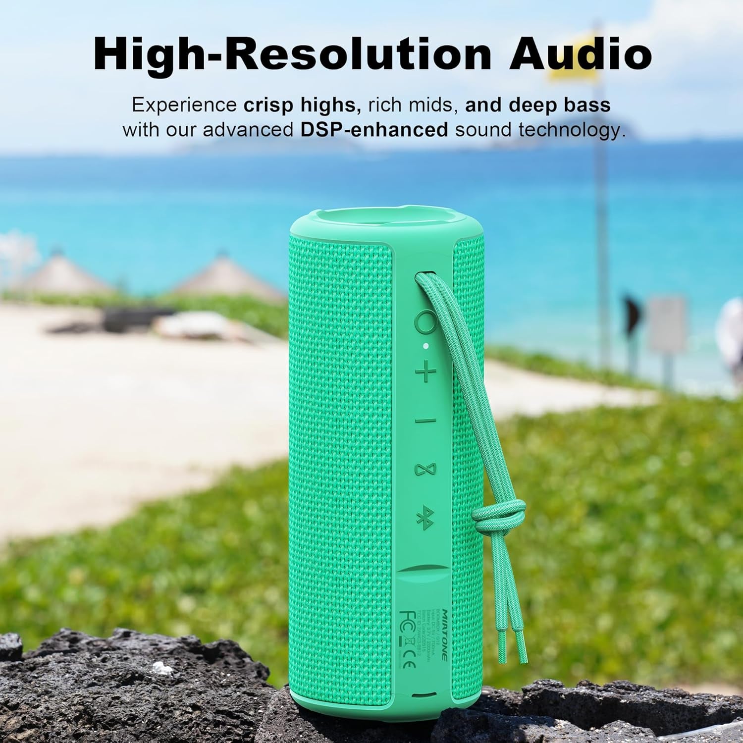 Boombox Portable Bluetooth Speaker Gifts for Her Him Women Men - Green