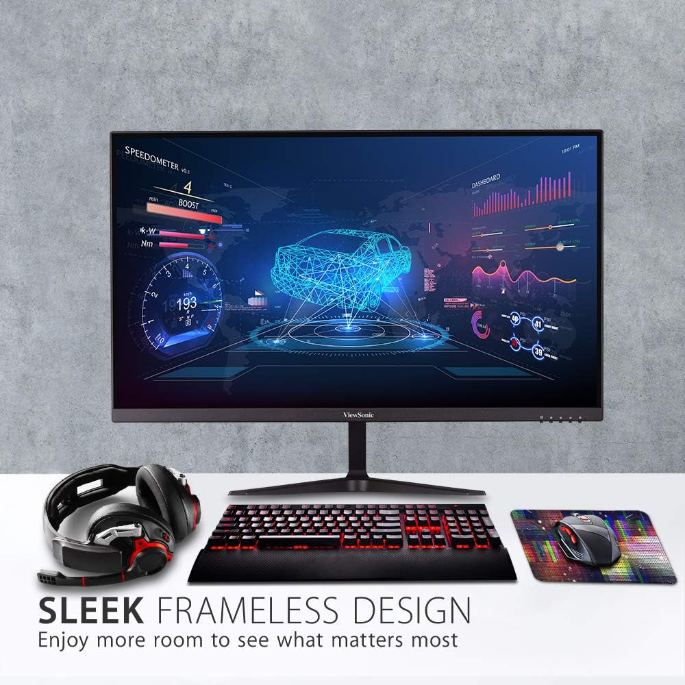 VX2718-P-MHD 27 Inch 1080P 1Ms 180Hz Gaming Monitor with Freesync, Eye Care, HDMI and Displayport