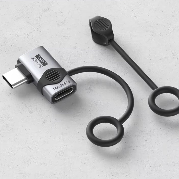 240W USB C to C Adapter 40Gbps 8K 60Hz 90 Degree Converter USB4 Adapter for Thunderbolt 4/3 Macbook Iphone 17 Pro Tablet